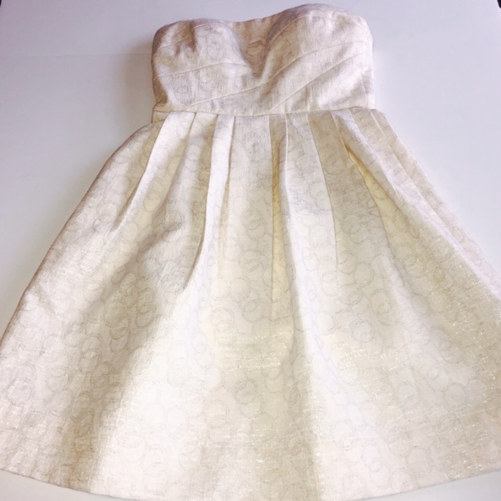 Donna Morgan strapless tea dress